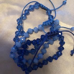 Blue Crystal Bead Bracelets